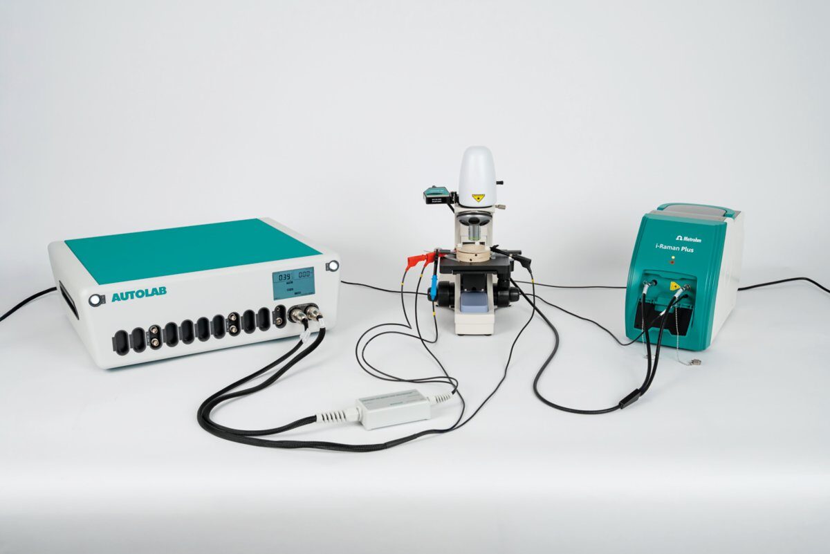EC Raman, Raman spectroscopy, accessories, lab raman, Electrochemistry, probe holder, Autolab, Potentiostat, Spectroscopy, PGSTAT302N, microscope, i-Raman Plus