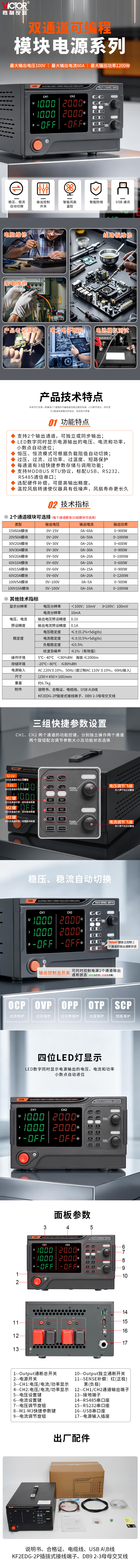 双通道可编程模块电源系列