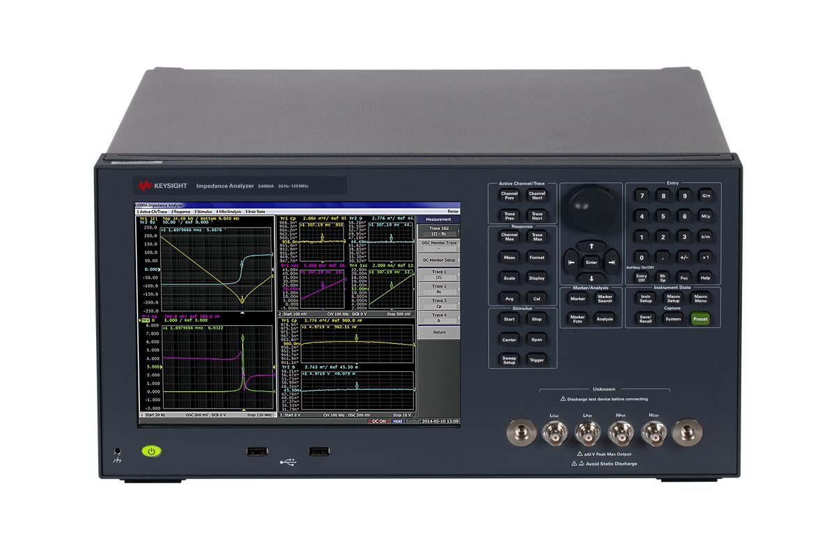 E4990A 阻抗分析仪，20 Hz 至 10/20/30/50/120 MHz